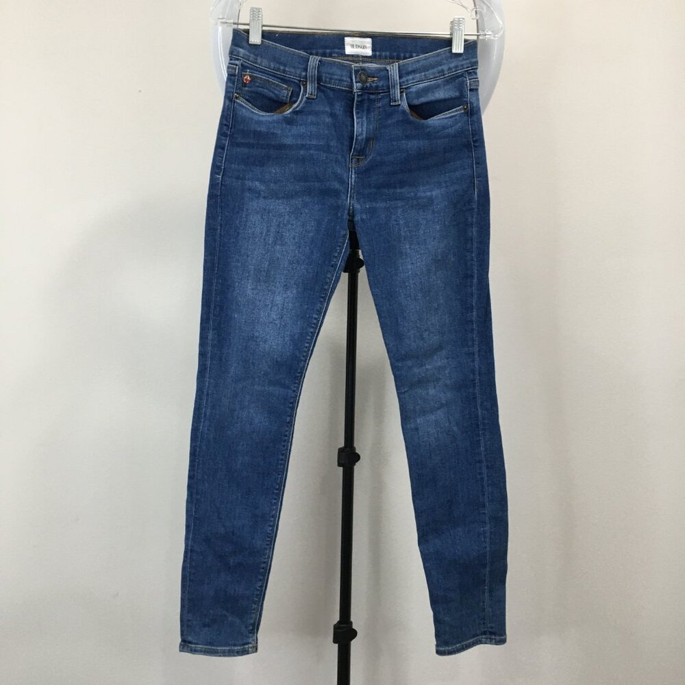 HUDSON Medium Wash NATALIE Super Skinny 5 Pocket Logo Hardware Slim Fit Jeans